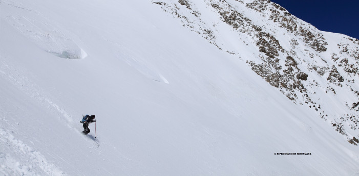 Discesa dal Pizzo Bernina