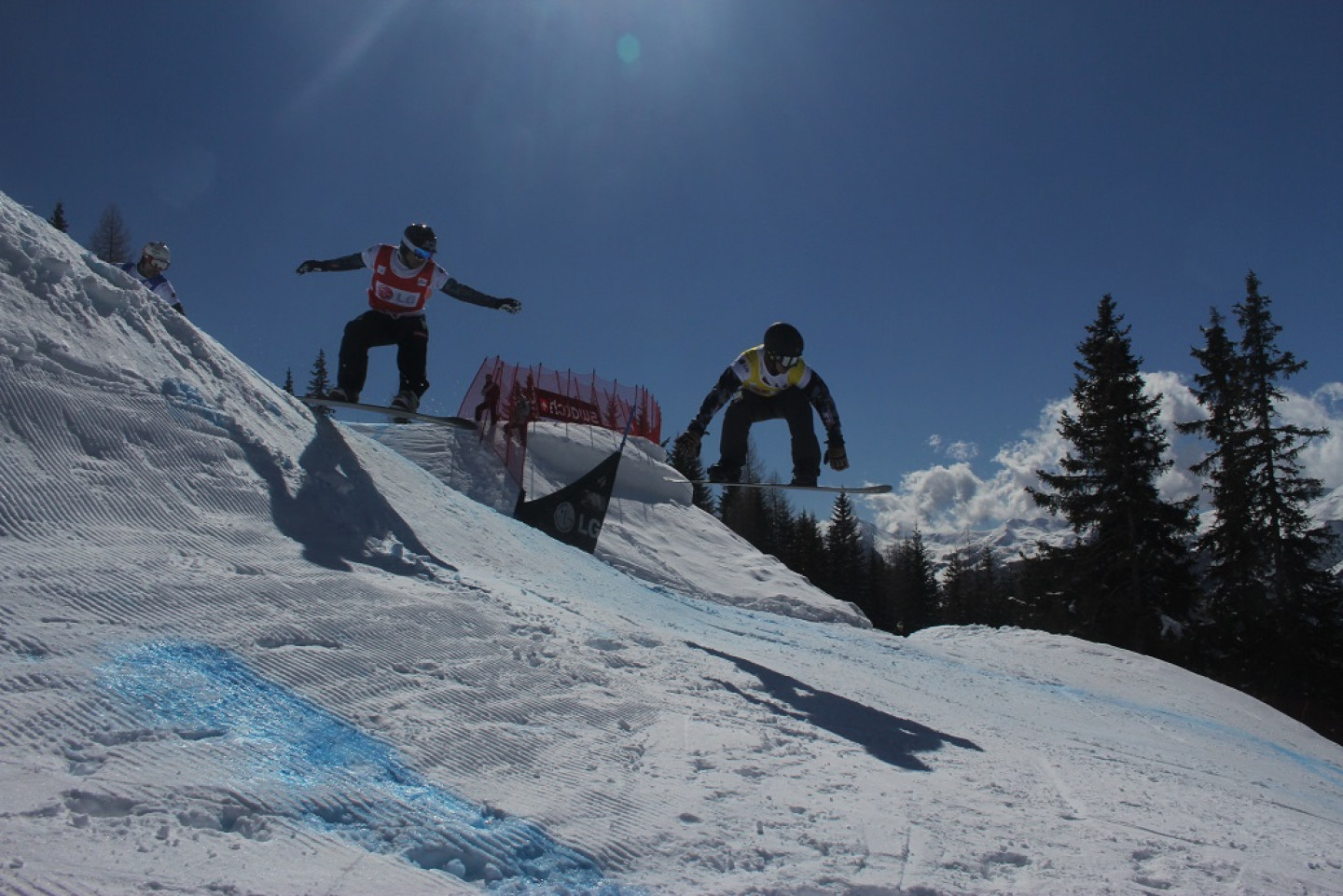 Snowboard World cup competition in Valmalenco