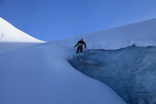 Sul ghiacciaio del Pizzo Scalino