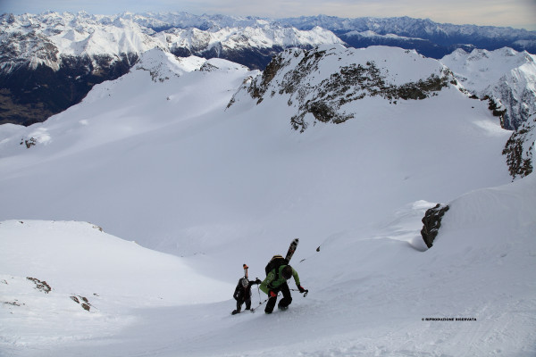 Tratto finale per la salita al Pizzo Scalino