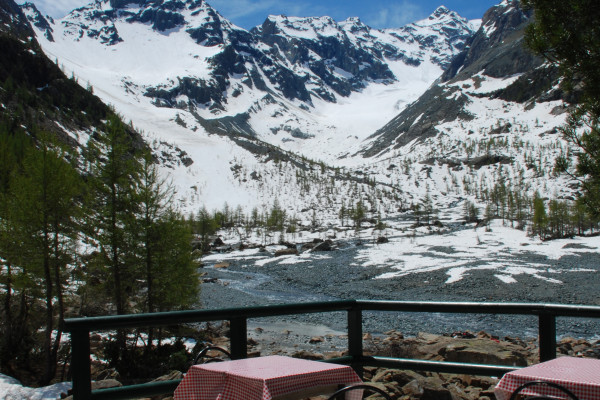 Terrazza panoramica esterna Rifugio Ventina